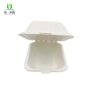 Conteneur alimentaire en bagasse jetable 6 pouces Clamshell